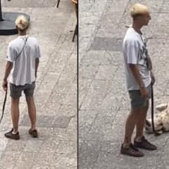 Cute Dog Tries To Play Dead When He Realizes His Morning Walk Is Almost Over